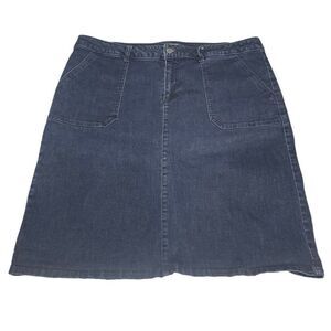Croft & Barrow Utility Pocket Dark Denim Skirt